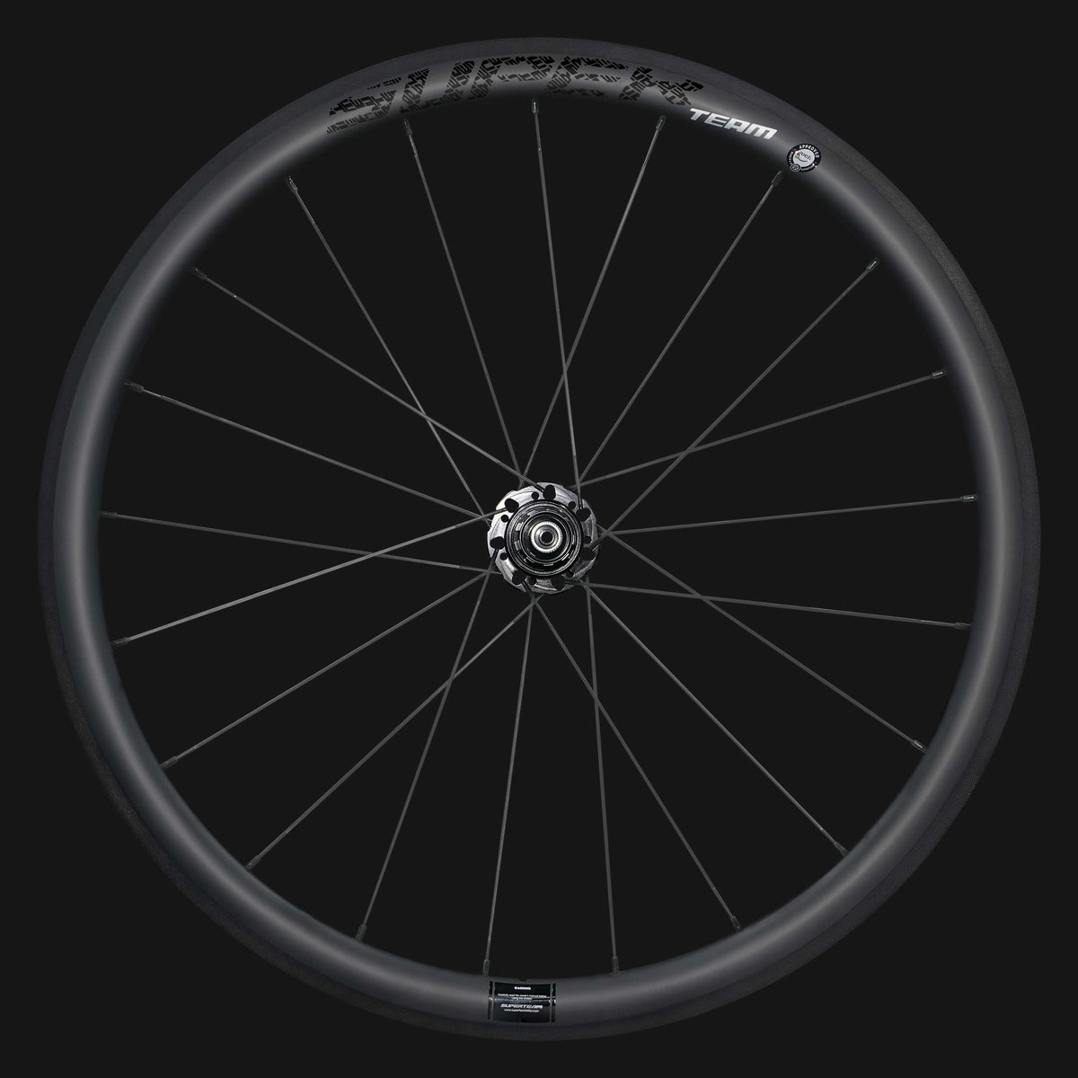 Conjunto de rodas de carbono Classic PRO R25-38 RIM Brake Black Decals