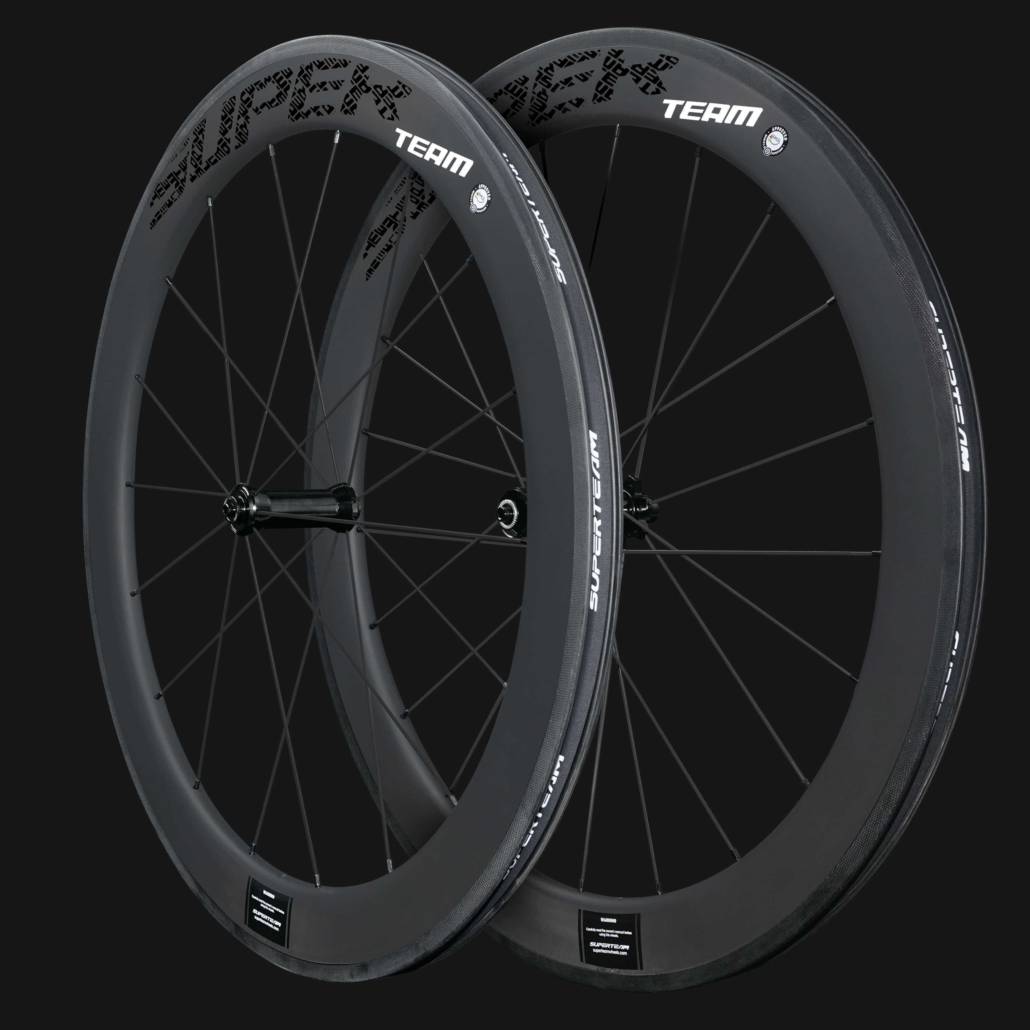 Conjunto de rodas de carbono Classic PRO R25-50 RIM Brake Black Decals