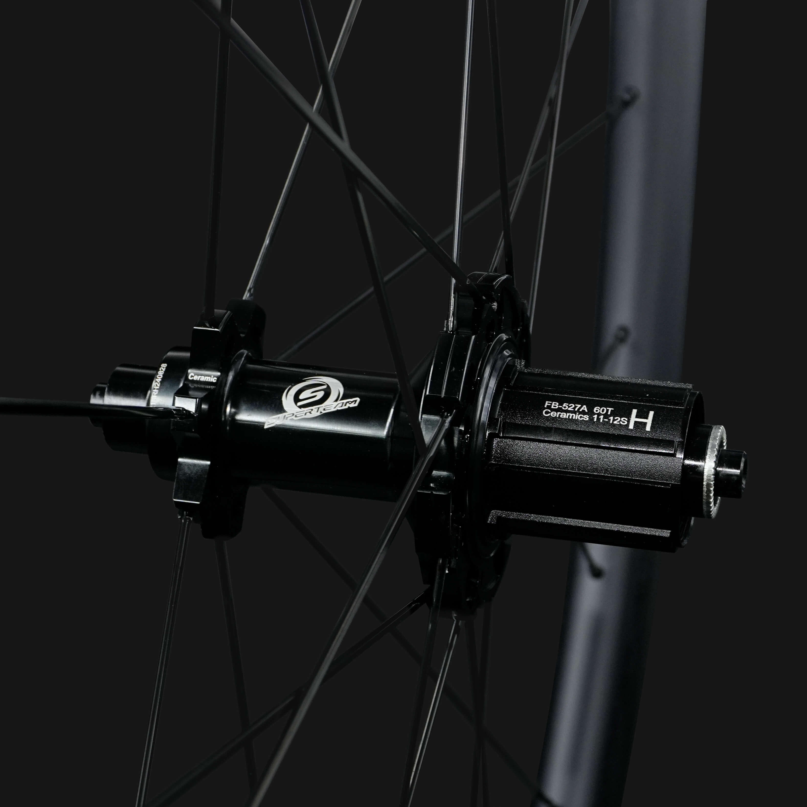 Conjunto de rodas de carbono Classic PRO R25-50 RIM Brake Black Decals