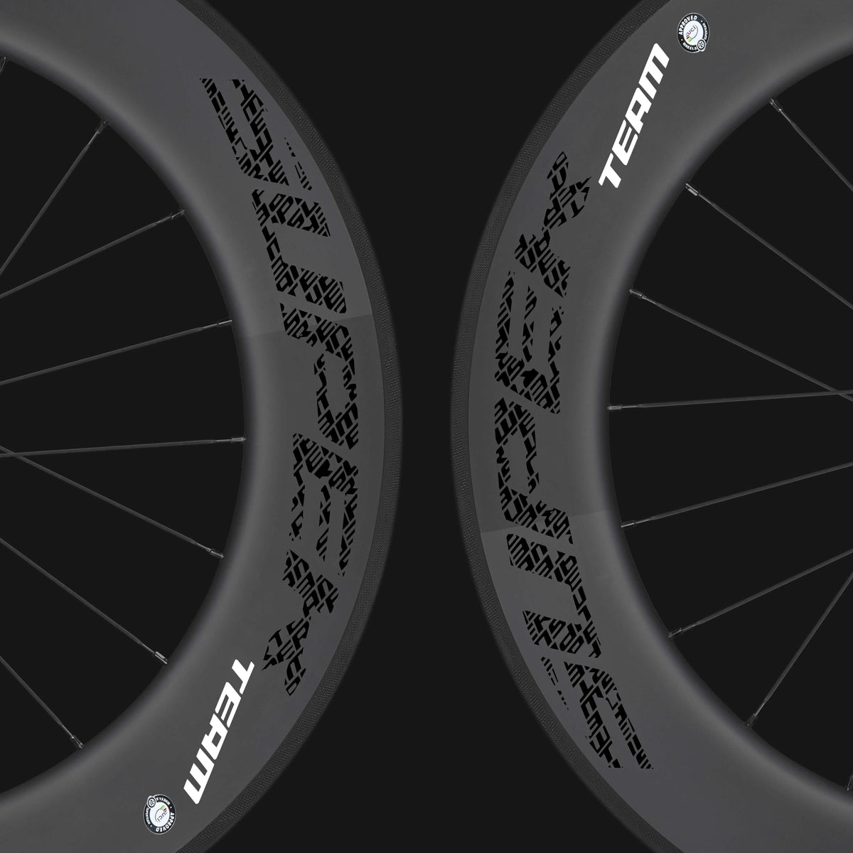 Classic PRO R25-88 Carbon Wheelset RIM Brake Black Decals