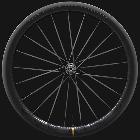 SUPERTEAM S-ALLカーボンC28-50ディスクフロントホイール