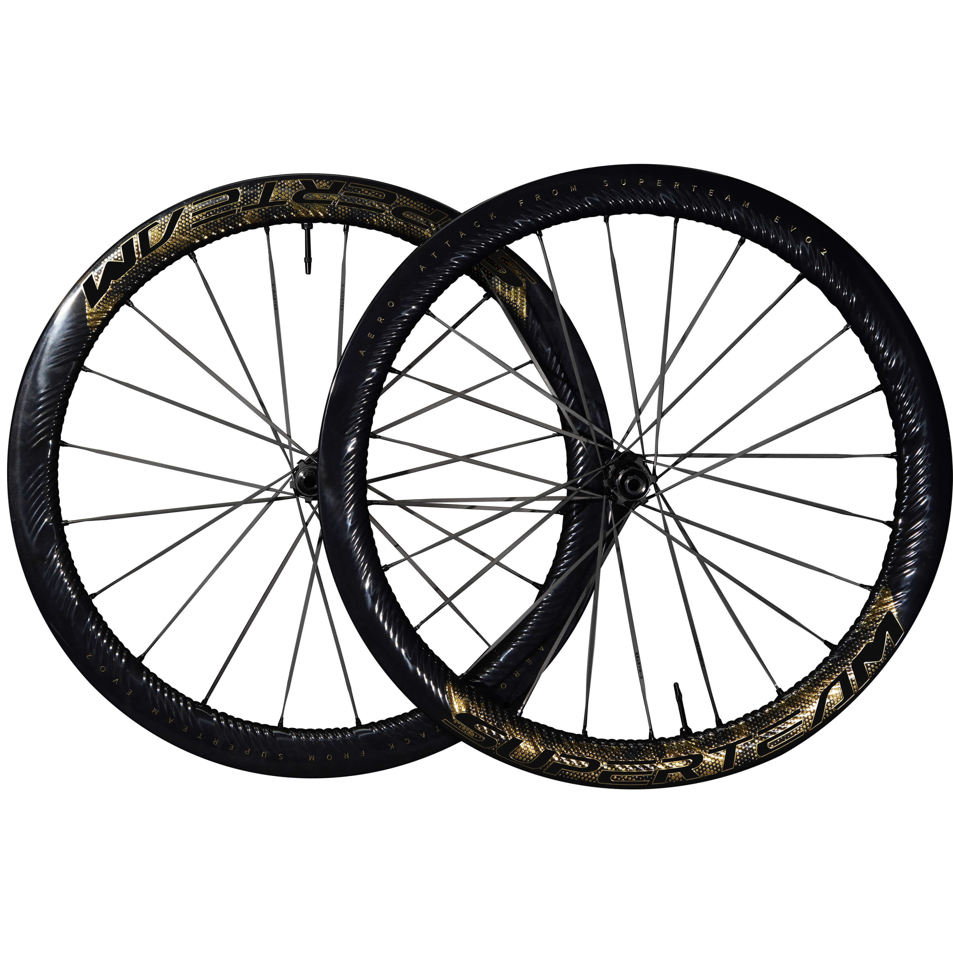 SUPERTEAM S-ALL Carbon EVO Ⅱ D30-50 DISC S-ALL Carbon EVO Ⅱ D30-50 DISC Brake Gold Decals | Superteam Wheels