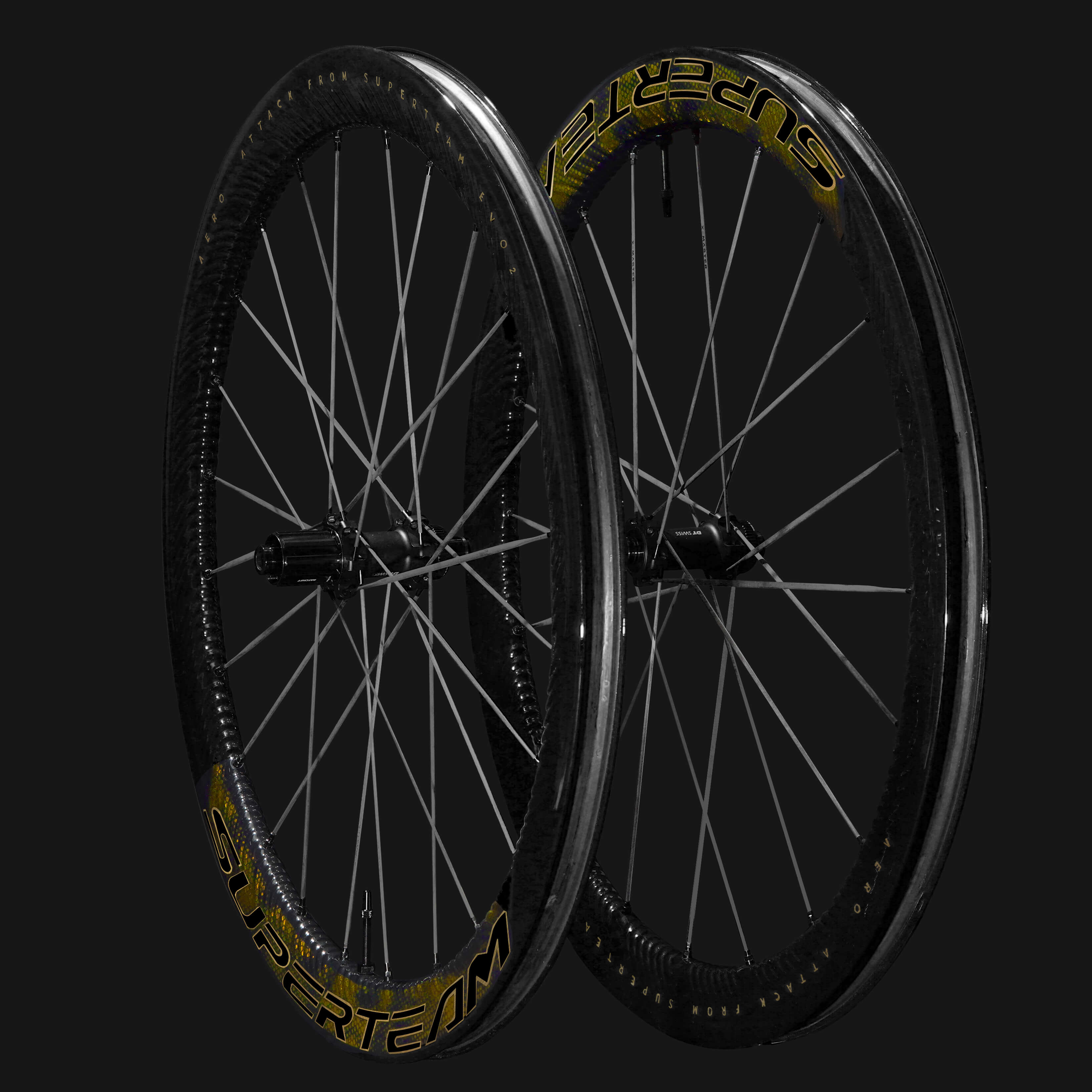 S-ALL Carbon EVO Ⅱ D30-50 DISC Brake Gold Decals | Superteam Wheels