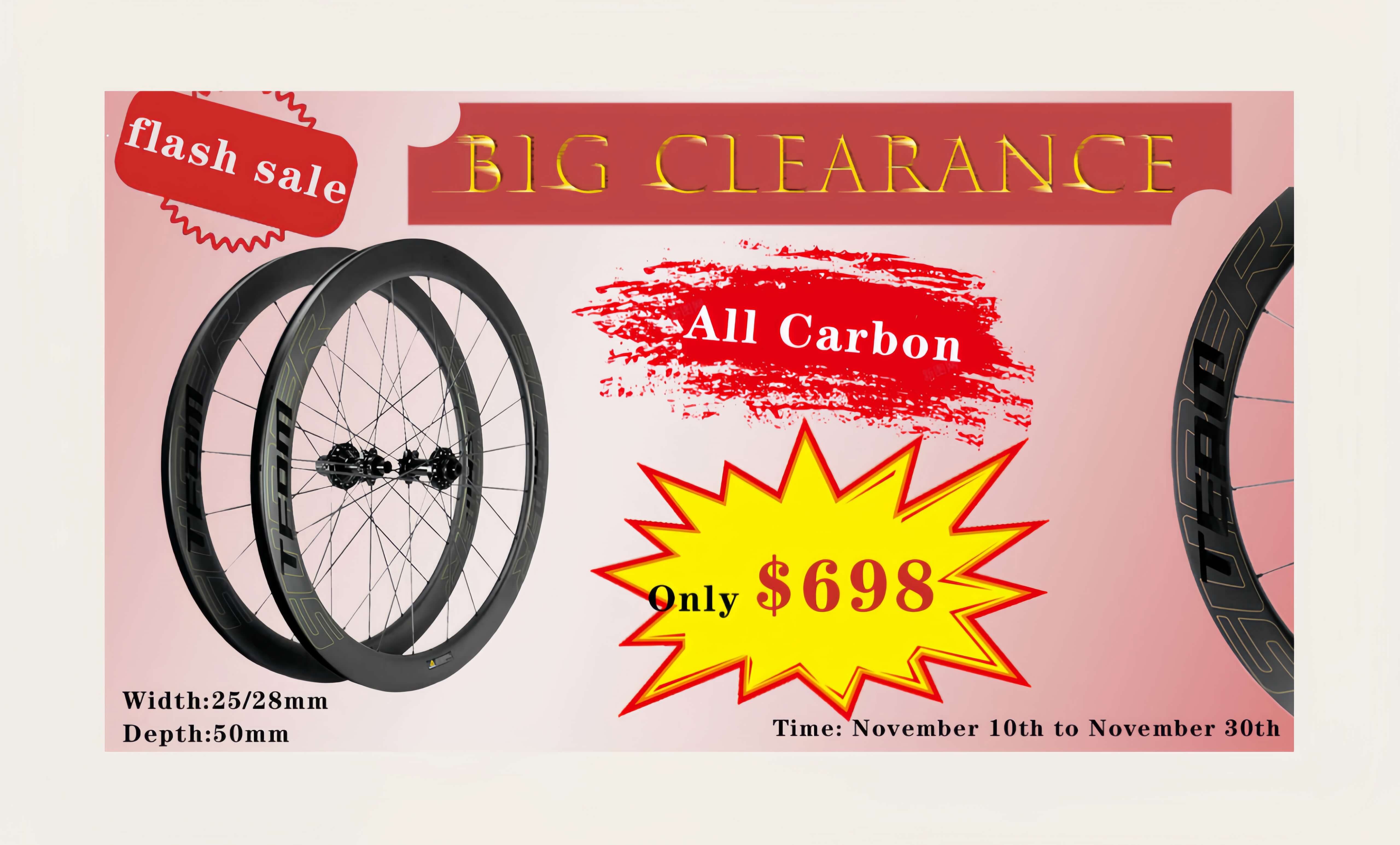 Superteam 45/25mm Tubeless Wheel Disc Brake Road Bike Wheelset