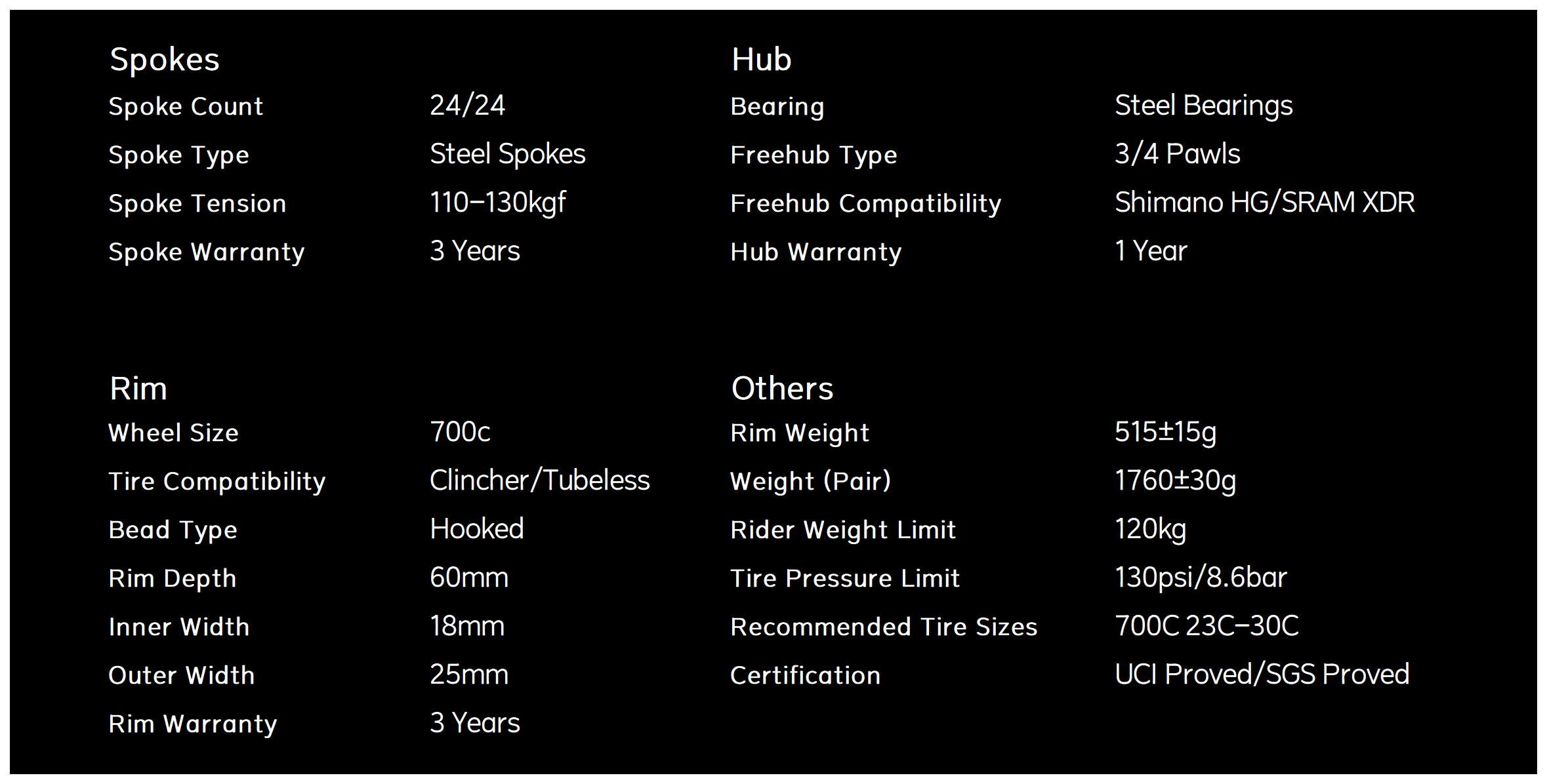 Classic Series D25-60 Carbon Wheelset DISC Brake